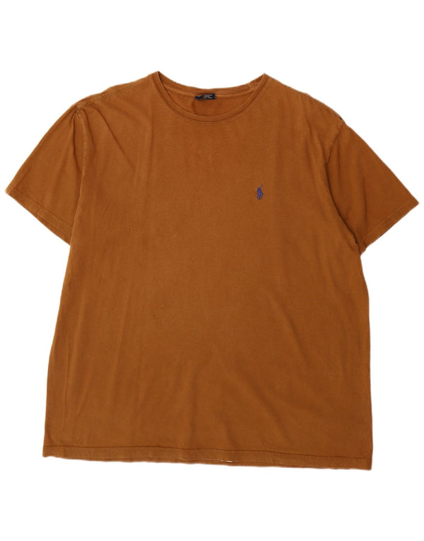 Polo Ralph Lauren Herren T-Shirt Top Large Beige Baumwolle