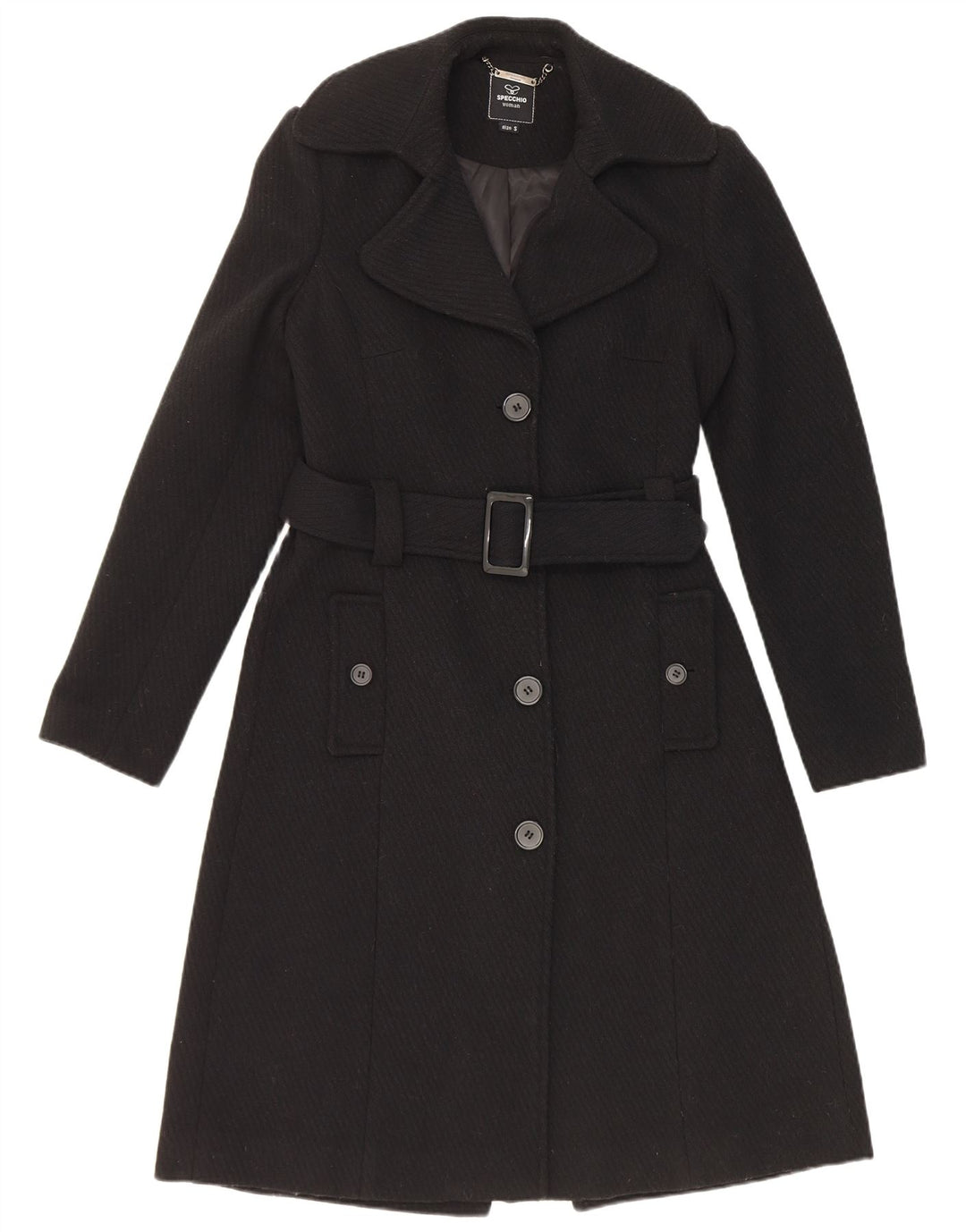 Specchio Damen Mantel UK 10 Small Schwarz