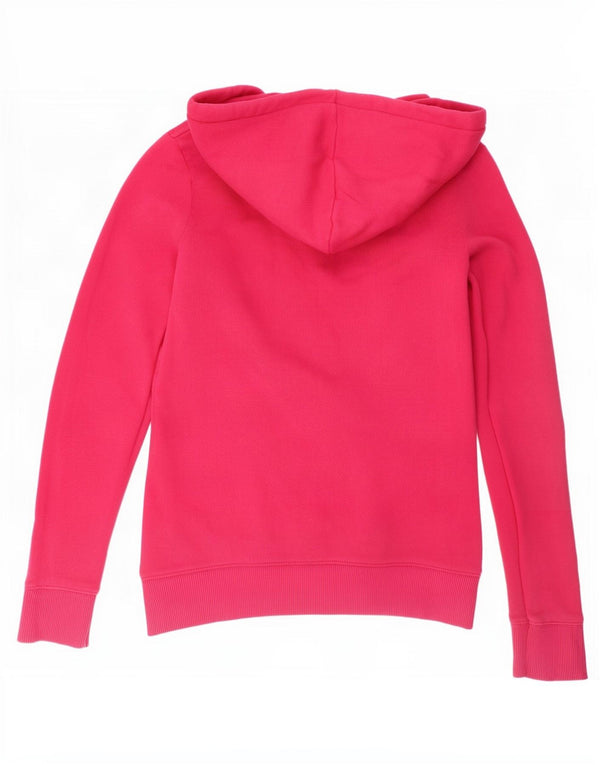 Benetton Womens Zip Hoodie Pullover UK 6 XS Rosa Baumwolle