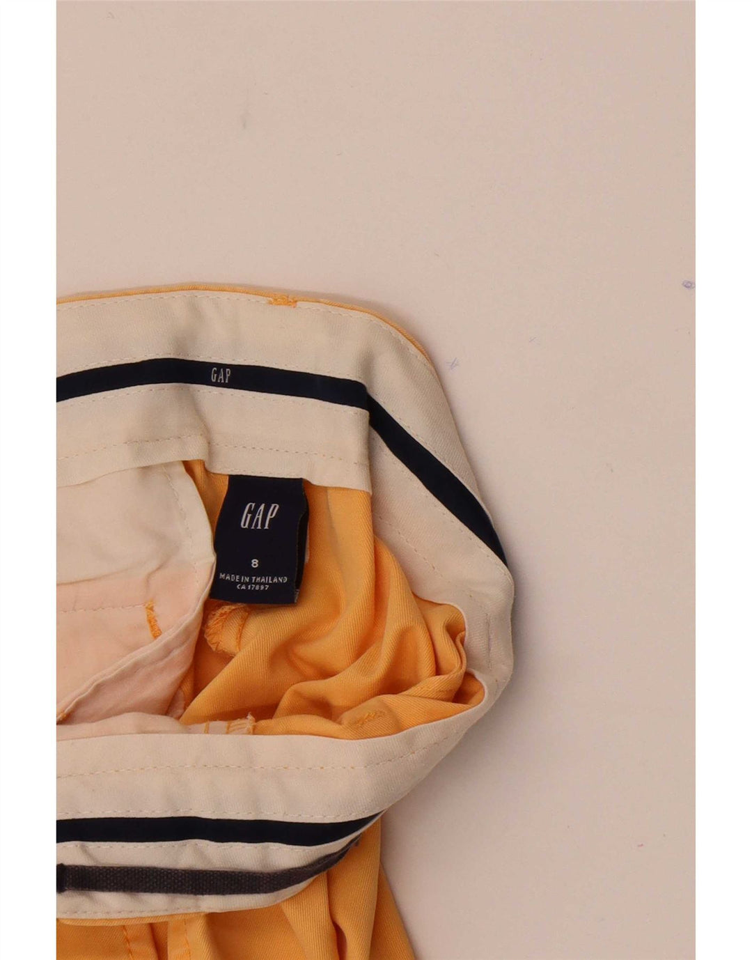 Gap Damen Chino-Shorts US 8 Medium W32 Gelbe Baumwolle