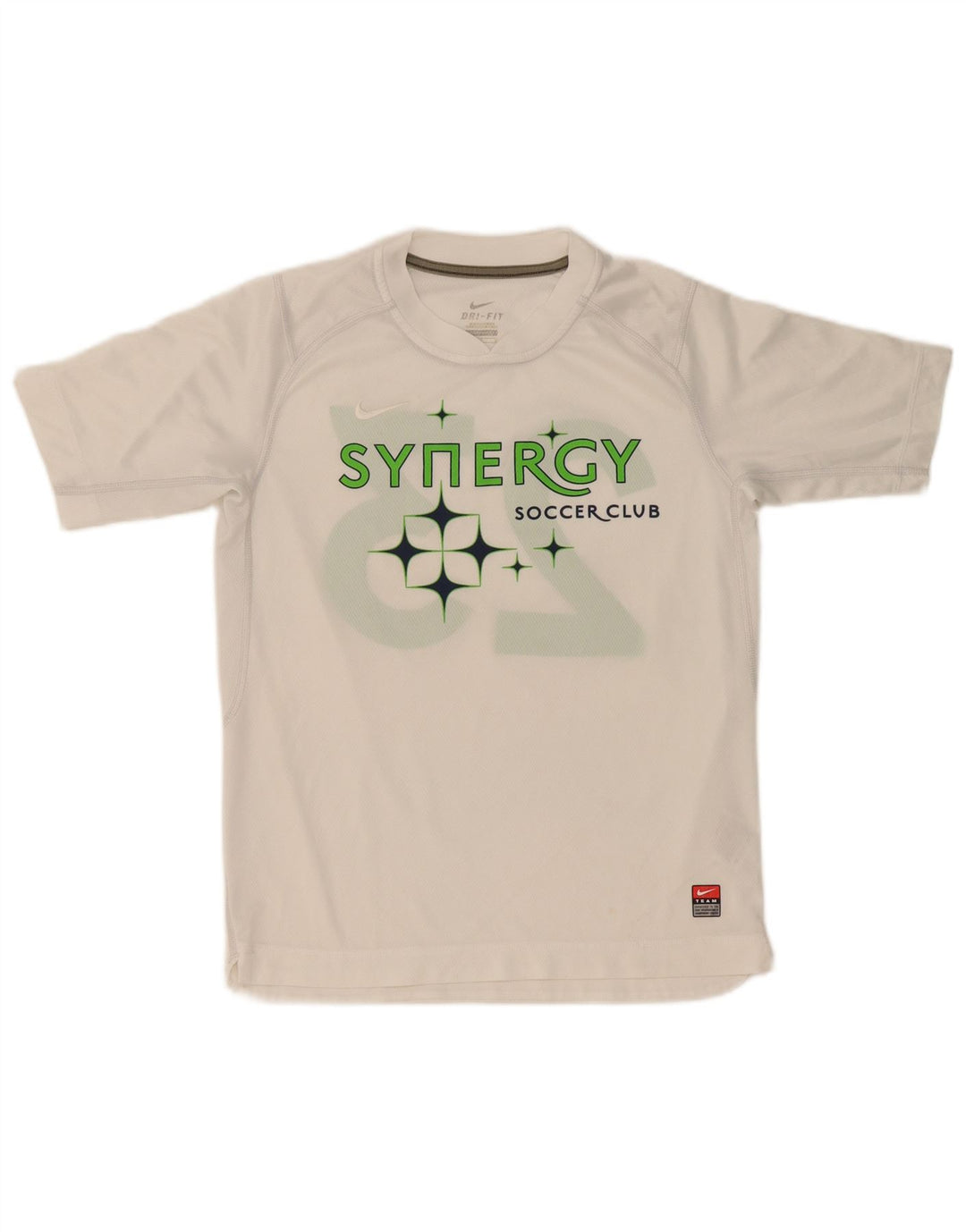 Nike Dri Fit Grafik-T-Shirt für Jungen, 12–13 Jahre, Größe L, Weiß, Polyester