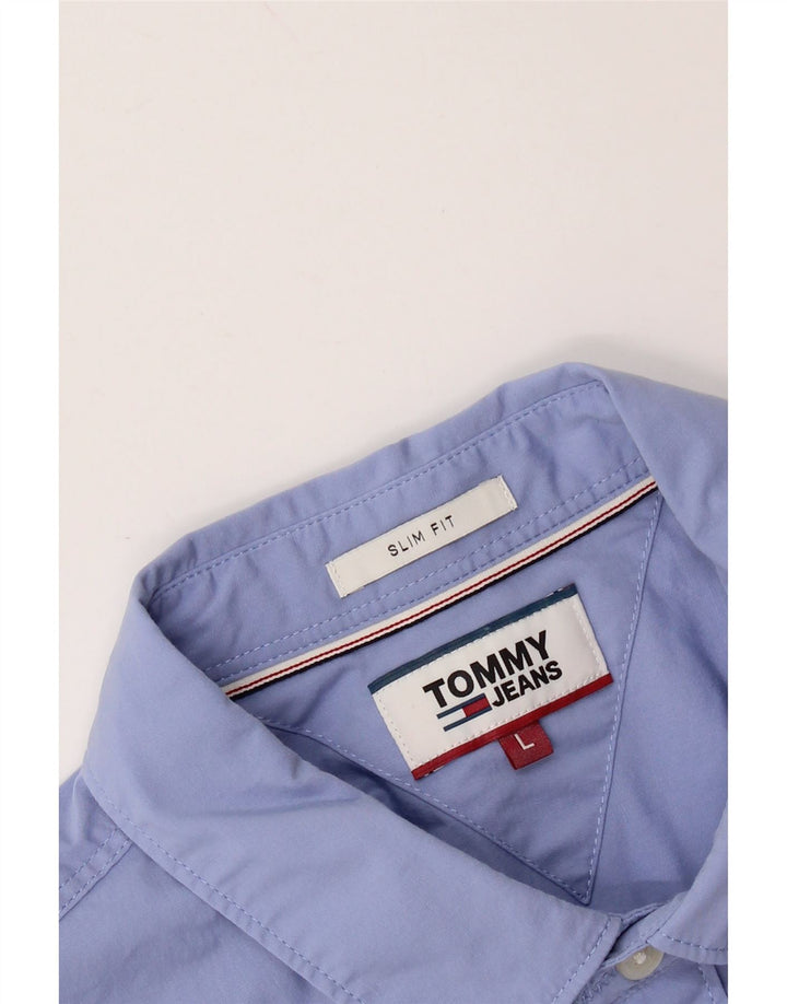 TOMMY HILFIGER Herren Slim Fit Hemd Large Blau