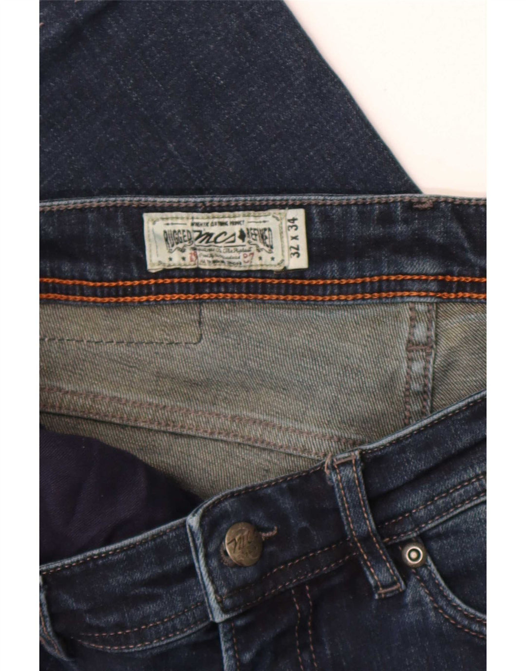 Marlboro Classics Herren Regular Tapered Jeans W32 L28 Marineblau