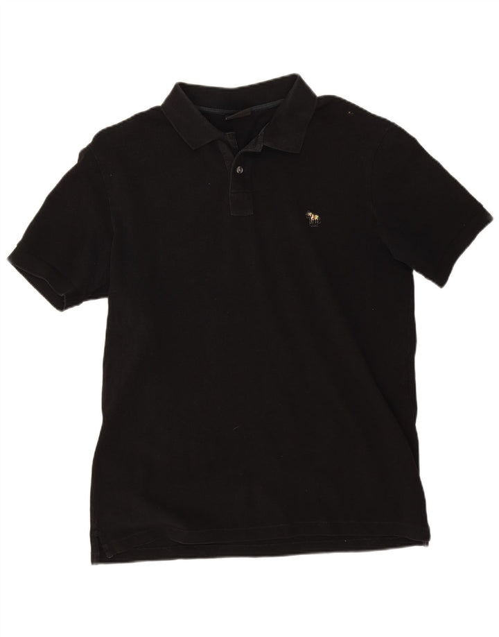 Paul Smith Herren-Poloshirt, mittelgroß, schwarze Baumwolle