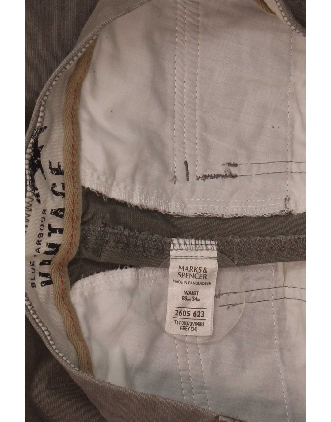 Marks & Spencer Herren Vintage Bermudashorts W32 mittelgraue Baumwolle