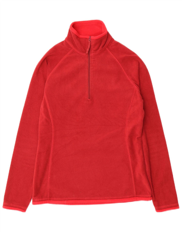 Mountain Warehouse Damen-Fleecepullover mit Reißverschluss am Hals, UK 8, Größe S, Rot, Polyester
