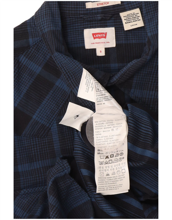 Levi's Herren-Hemd, klein, marineblau, kariert, Baumwolle