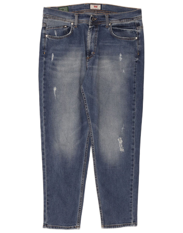 CARRERA Herren Distressed Tapered Jeans IT 50 Large W34 L26 Blaue Baumwolle