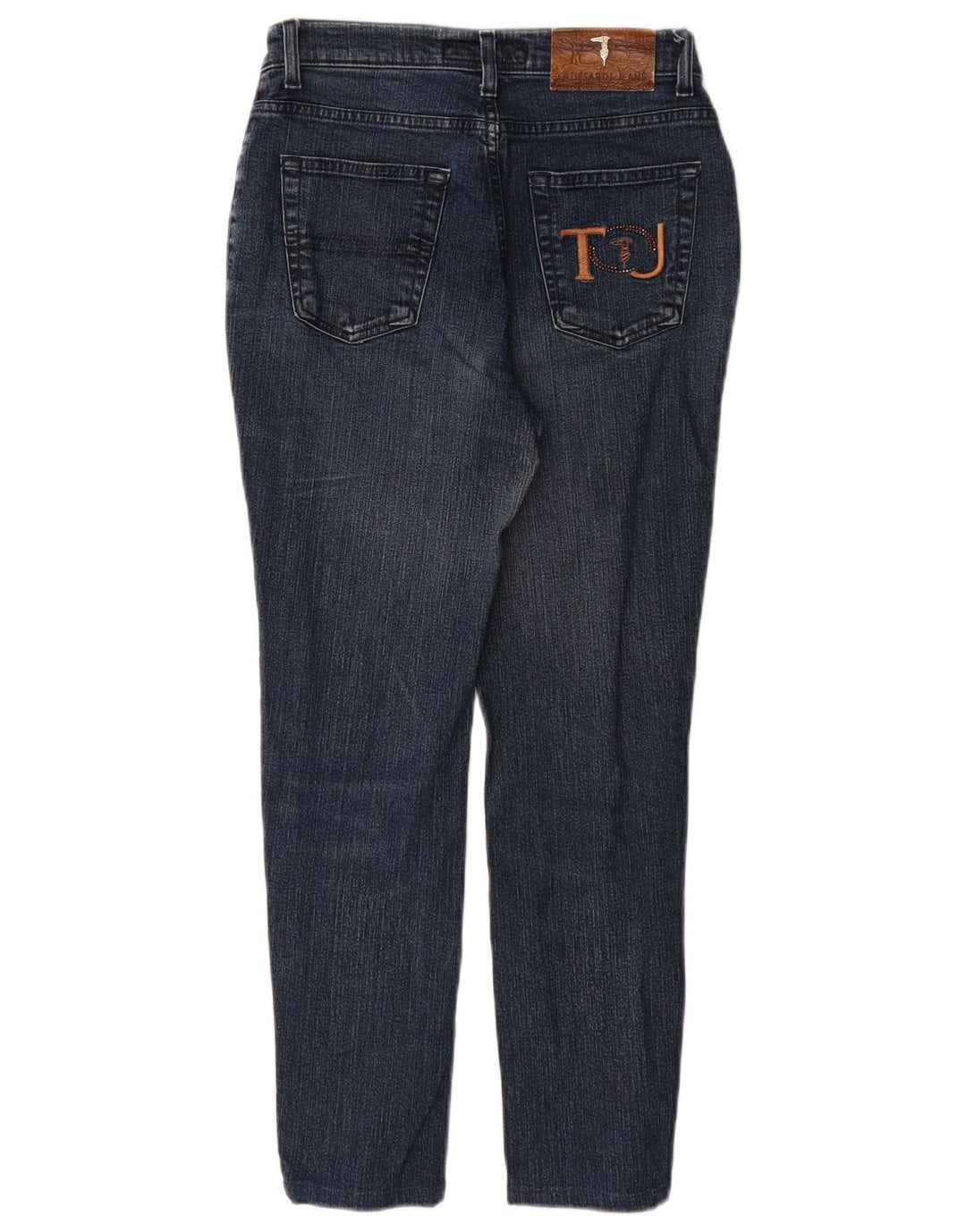 Trussardi Damen Slim Jeans W26 L27 Marineblaue Baumwolle