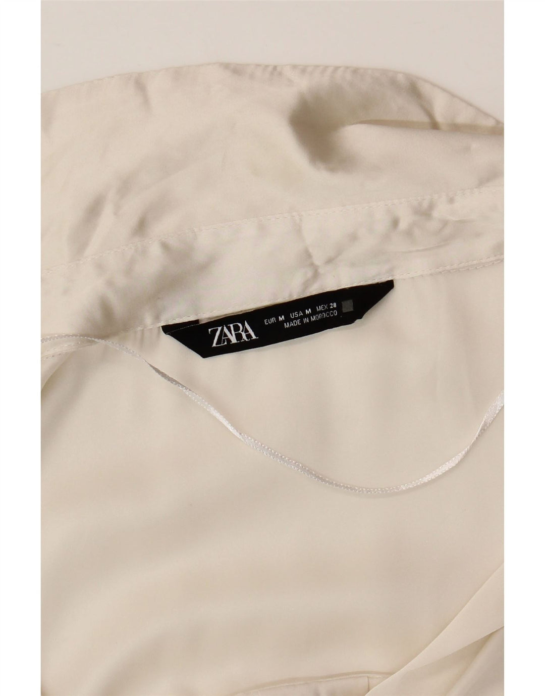 Übergroße Hemdbluse für Damen von Zara, Gr. 14, Mittelweiß