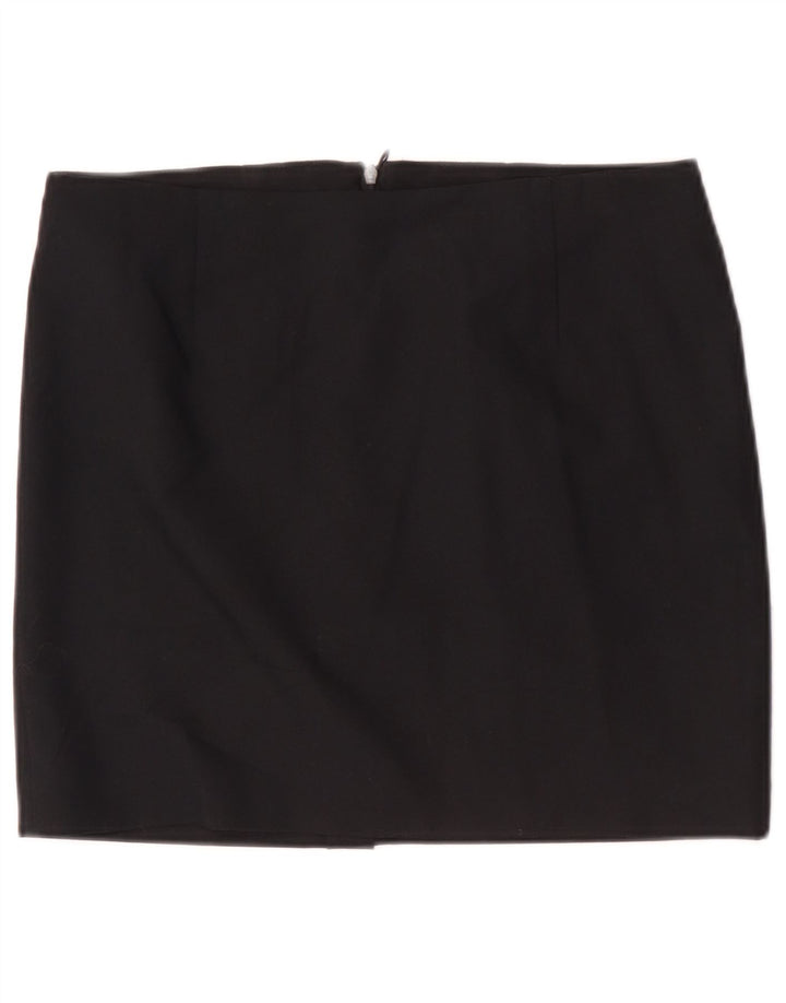 Zara Damen Minirock Medium W28 Schwarz Polyester