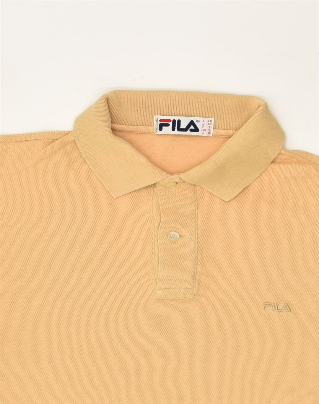 FILA Mens Polo Shirt Small Orange Cotton | Vintage Fila | Thrift | Second-Hand Fila | Used Clothing | Messina Hembry 