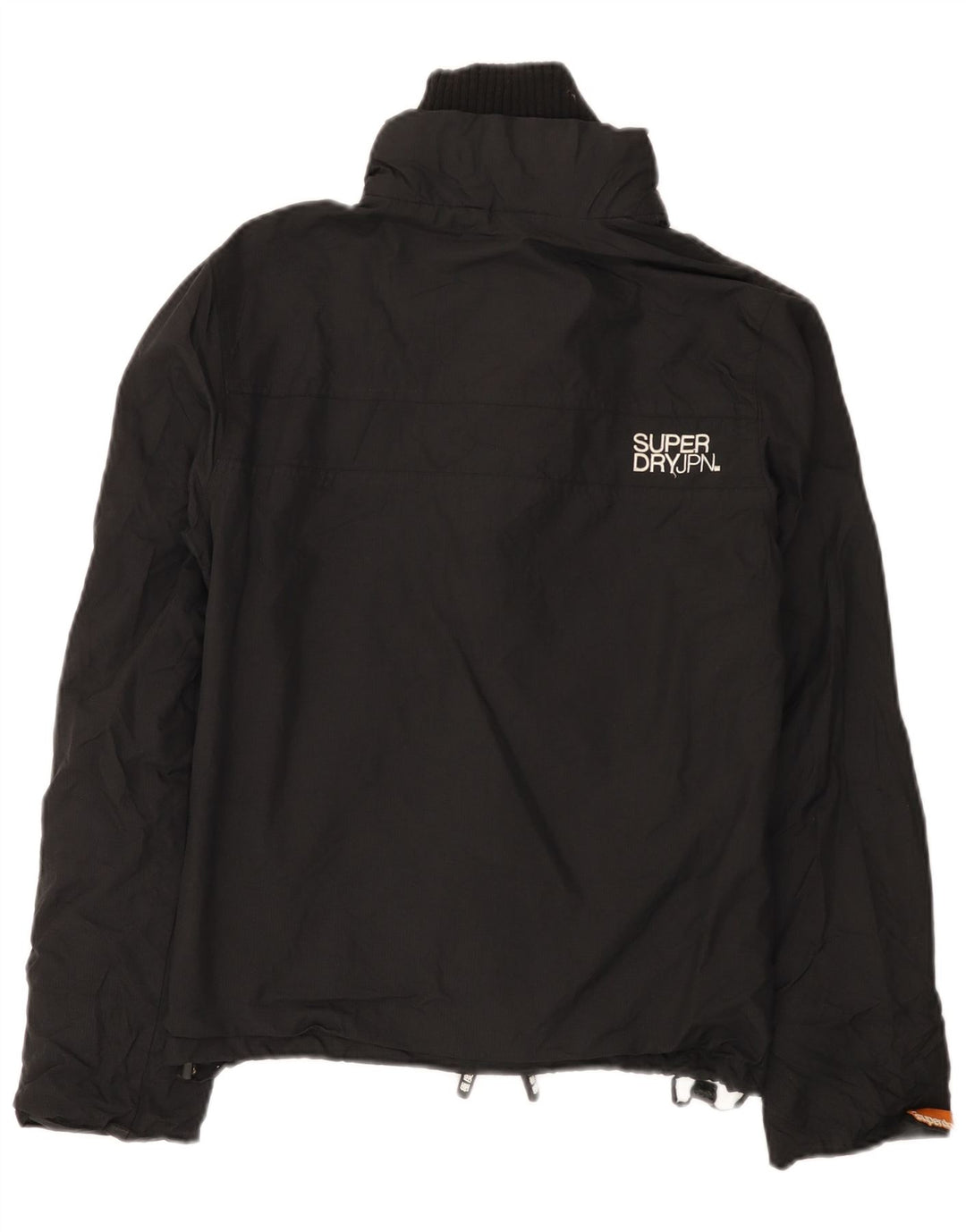 Superdry Mädchen-Regenjacke mit Grafik, 11–12 Jahre, Größe L, schwarzes Nylon