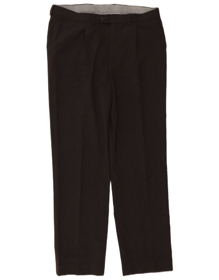 Marks & Spencer Herren-Anzughose mit Pegged-Anzug, W36, L33, graues Polyester