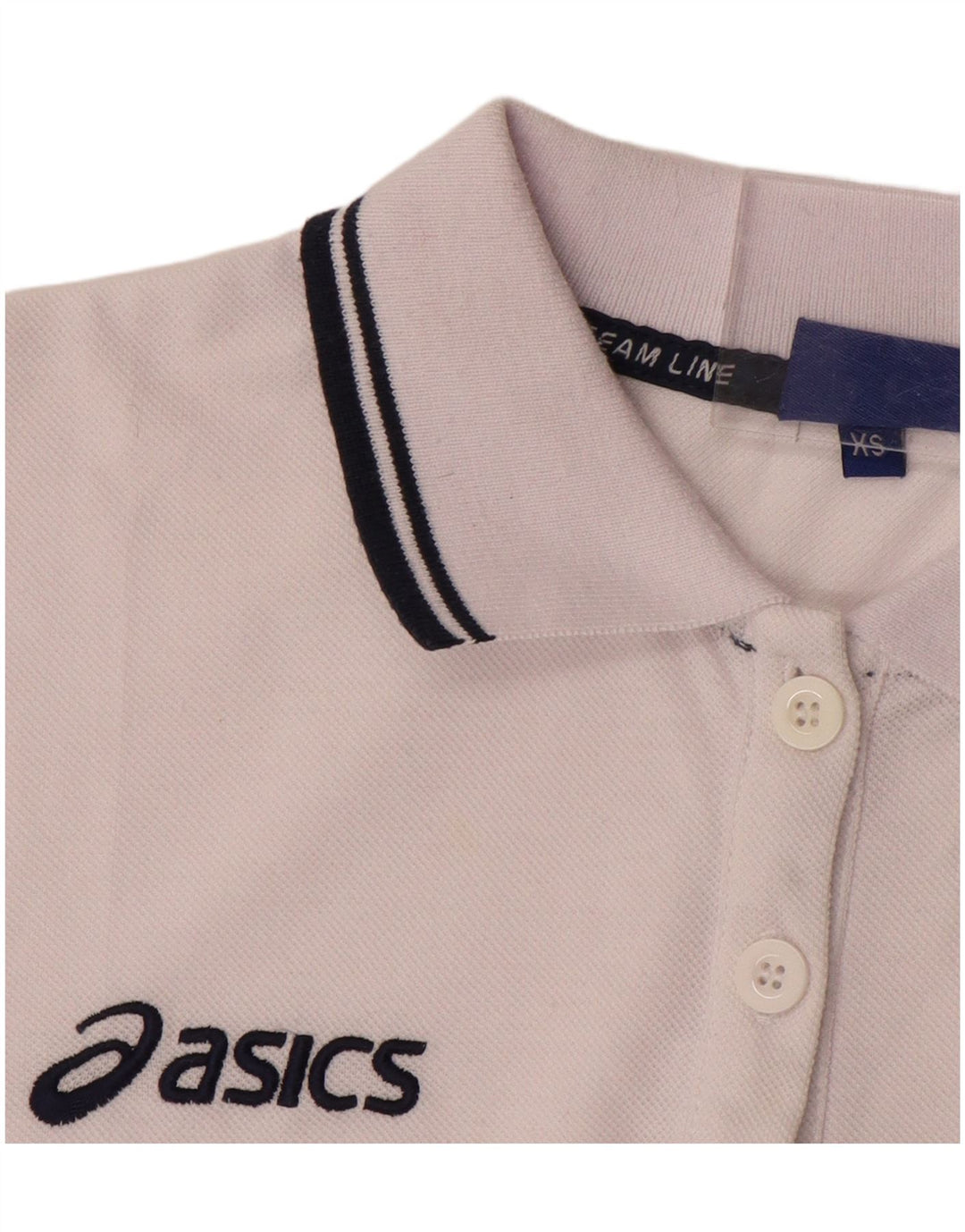 ASICS Womens Polo Shirt UK 12 Medium White Cotton