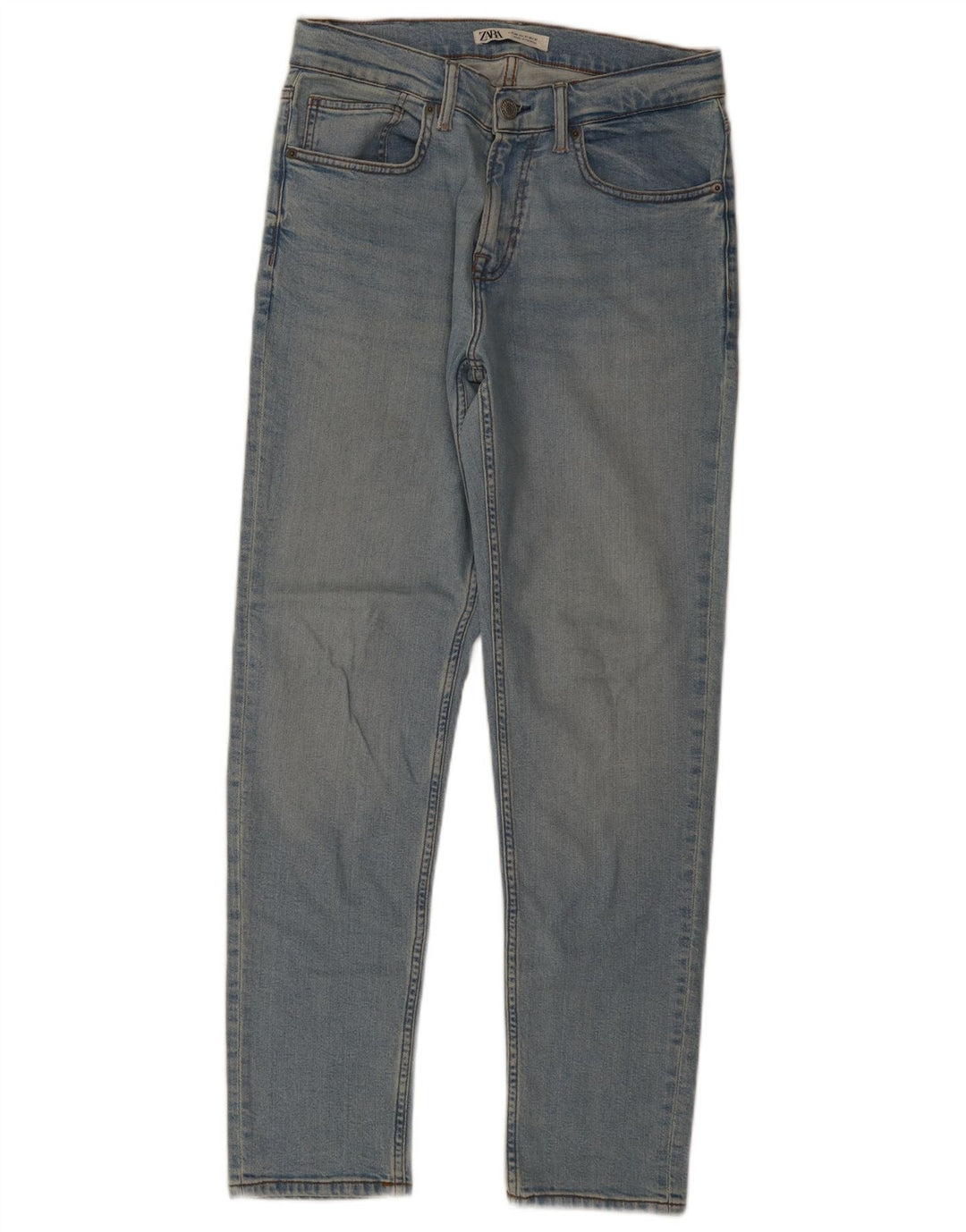 Zara Herren Straight Jeans EU 40 Medium W31 L31 Blaue Baumwolle