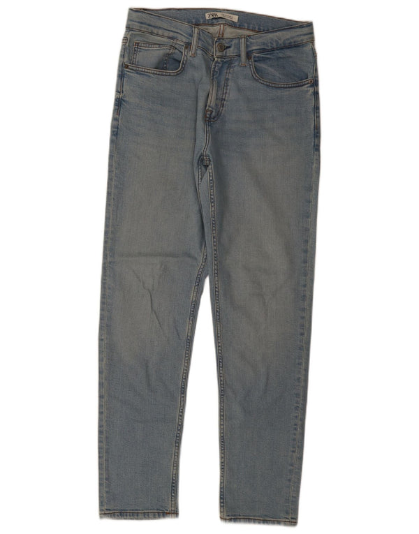 Zara Herren Straight Jeans EU 40 Medium W31 L31 Blaue Baumwolle