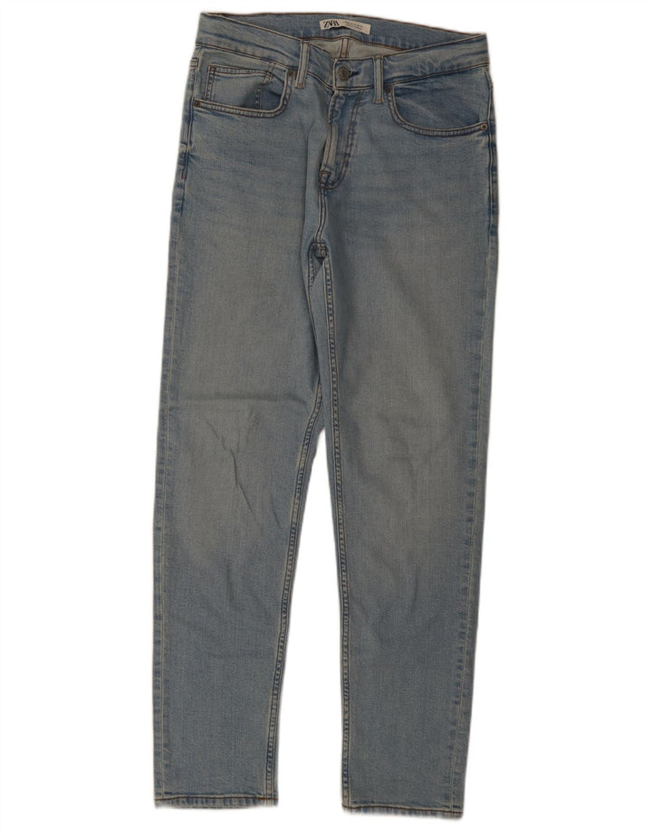 Zara Herren Straight Jeans EU 40 Medium W31 L31 Blaue Baumwolle