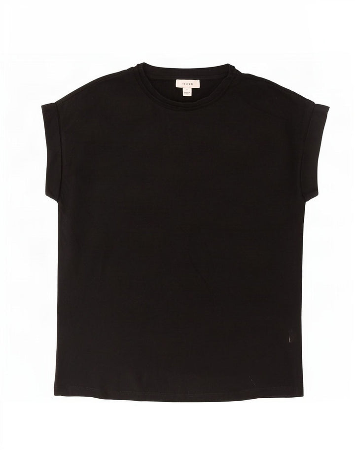 Reiss Herren T-Shirt Top Small Schwarz Baumwolle
