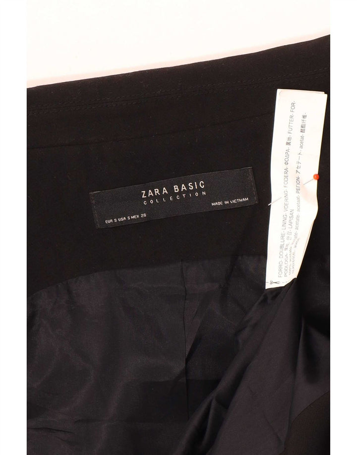 Zweireihiger Blazer für Damen von Zara, Gr. 10, Größe S, Schwarz, Acetat