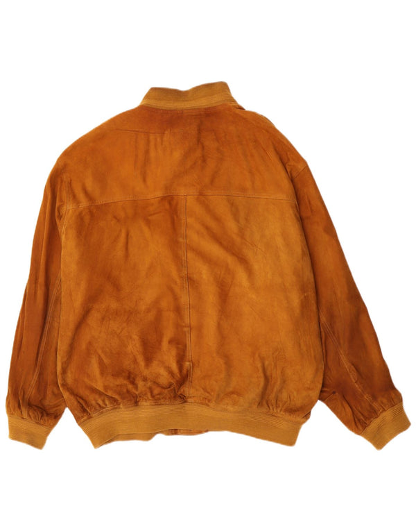 Harry&Moore Herren Wildleder Bomberjacke EU 56 3XL Beige Leder