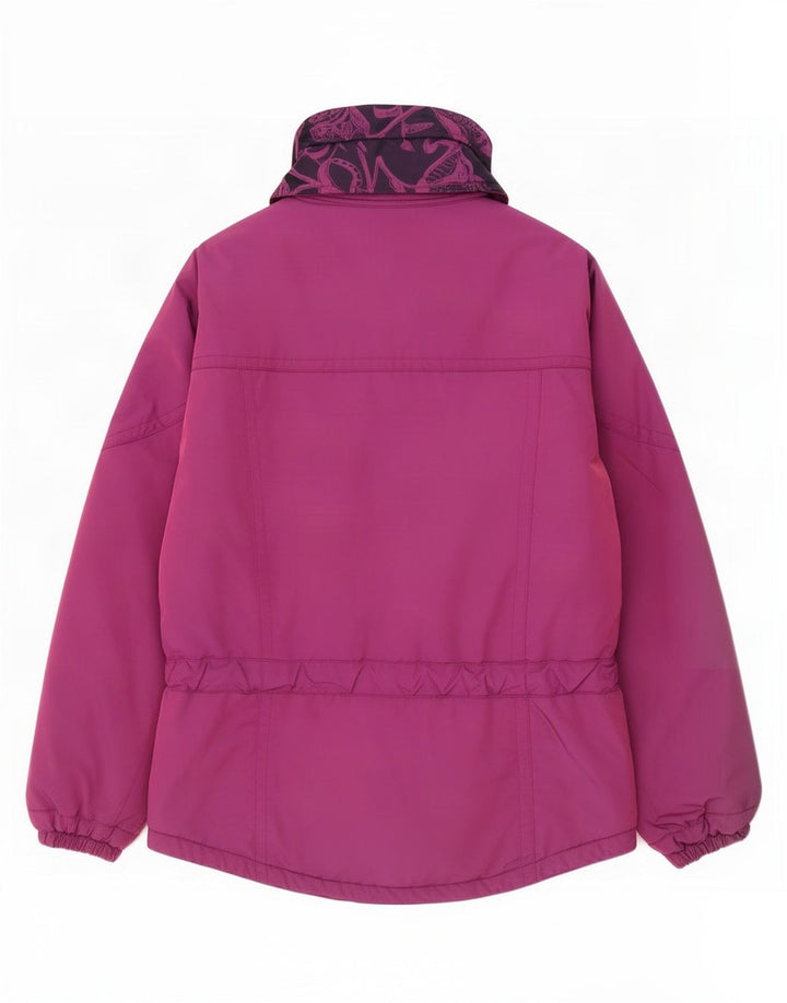 Übergroße Damen-Skijacke von Belfe, UK 16, großes rosafarbenes Nylon