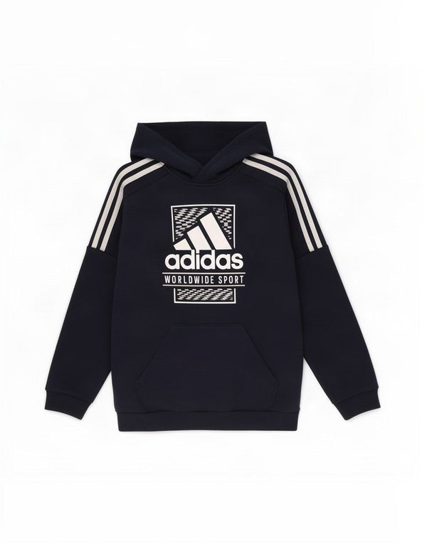 Adidas Jungen Graphic Hoodie Pullover 11-12 Jahre Marineblau Baumwolle