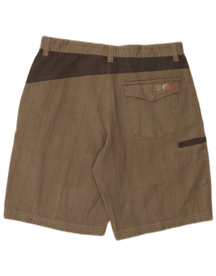 Nike Herren-Cargo-Shorts, mittelgroß, W32, beige karierte Baumwolle