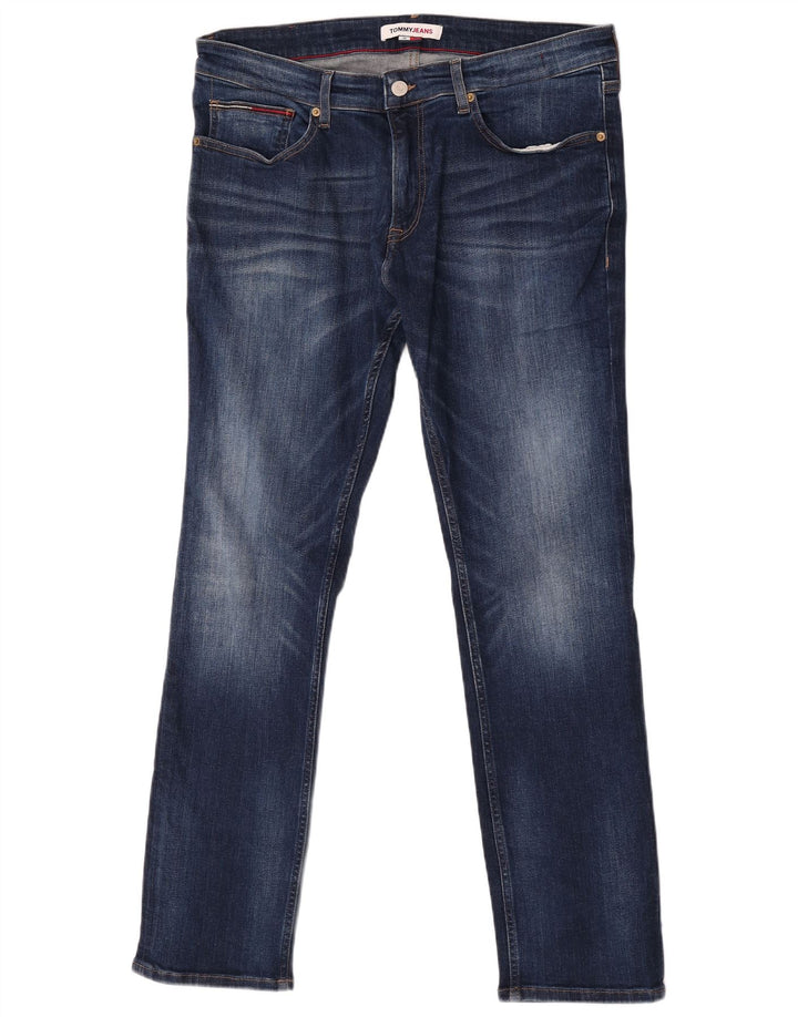 Tommy Hilfiger Herren Slim Jeans W36 L32 Blaue Baumwolle