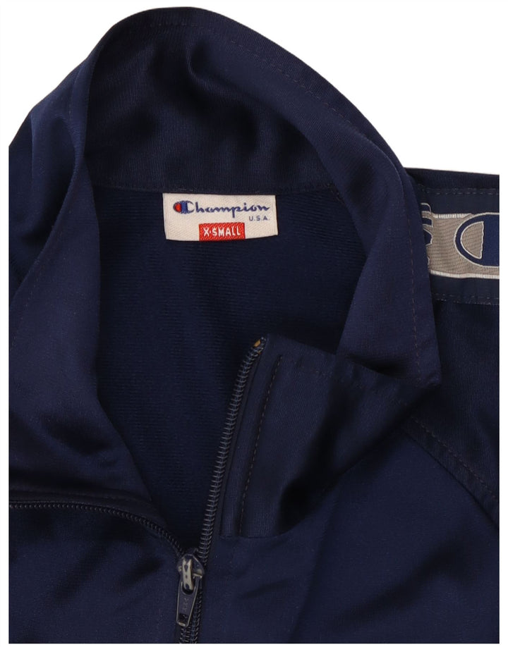 Champion Herren-Trainingsanzugoberteil mit Grafik, XS, Marineblau, Farbblock