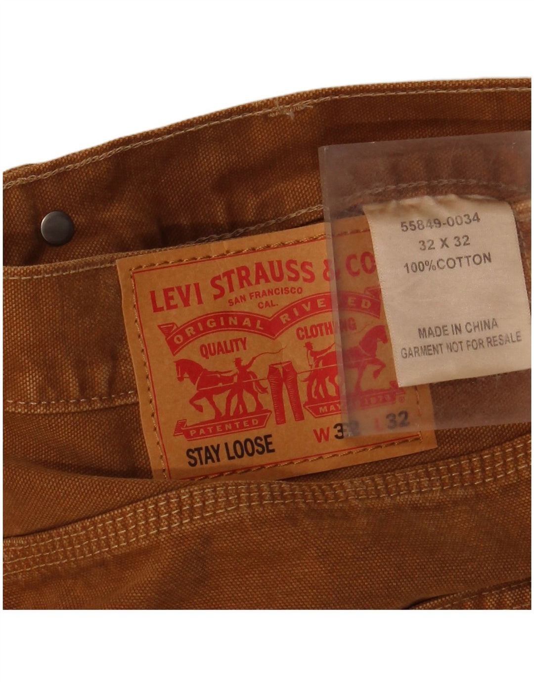 Levi's Herren-Cargohose mit lockerer Passform, W32 L32, braune Baumwolle