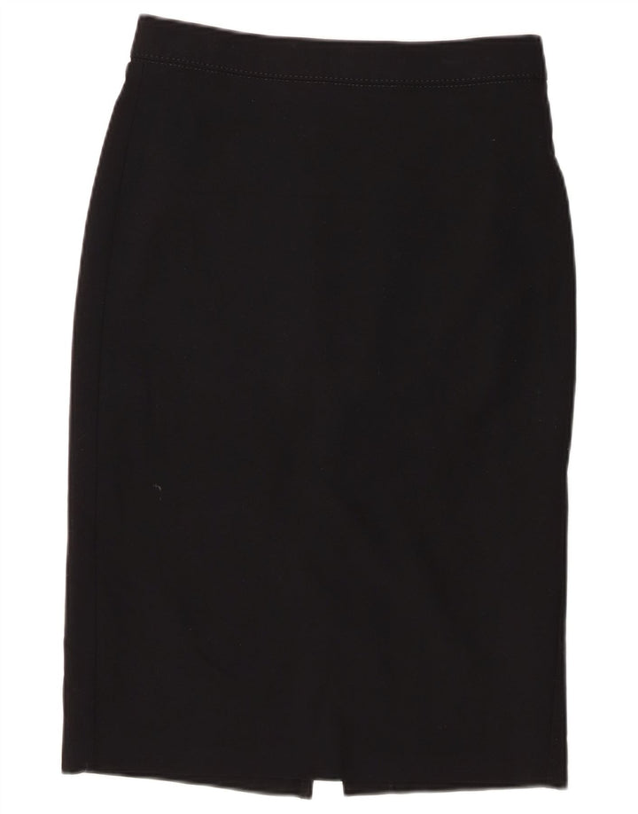 Marks & Spencer Damen Bleistiftrock UK 10 Small W28 Schwarz Polyester