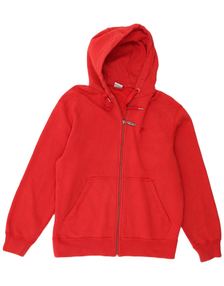 Nike Herren-Kapuzenpullover mit Reißverschluss, mittelrote Baumwolle