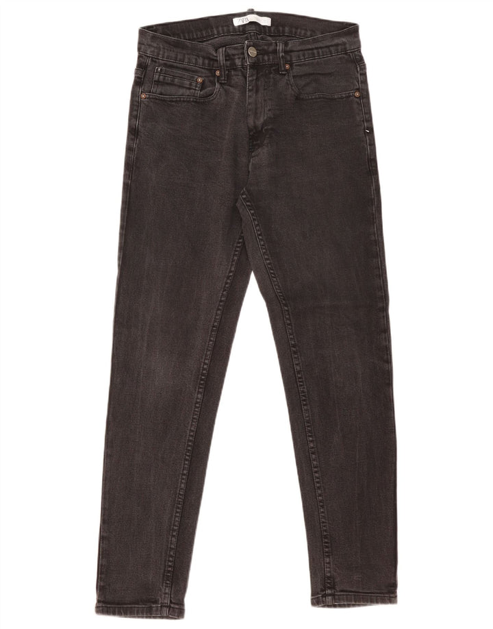 Zara Herren Slim Jeans EU 42 Large W32 L30 Schwarz