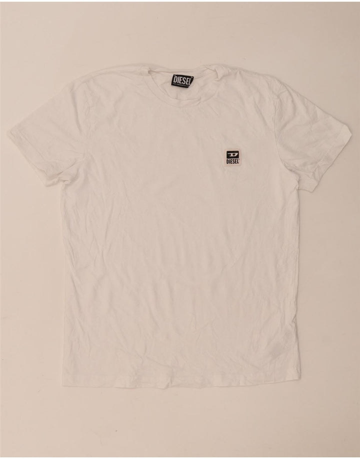 Diesel Herren T-Shirt Top Große weiße Baumwolle