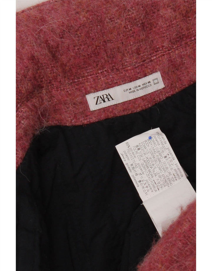 Zara Damen Bomberjacke UK 14 Mittelrosa Polyester