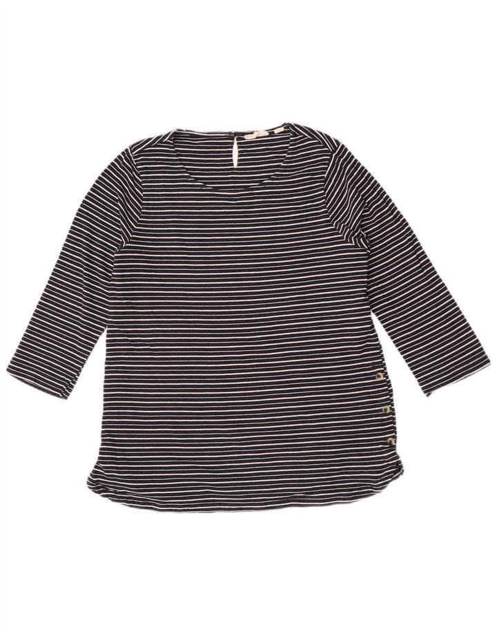 Fat Face Damen-Top mit 3/4-Ärmeln, Größe S, Marineblau, gestreift