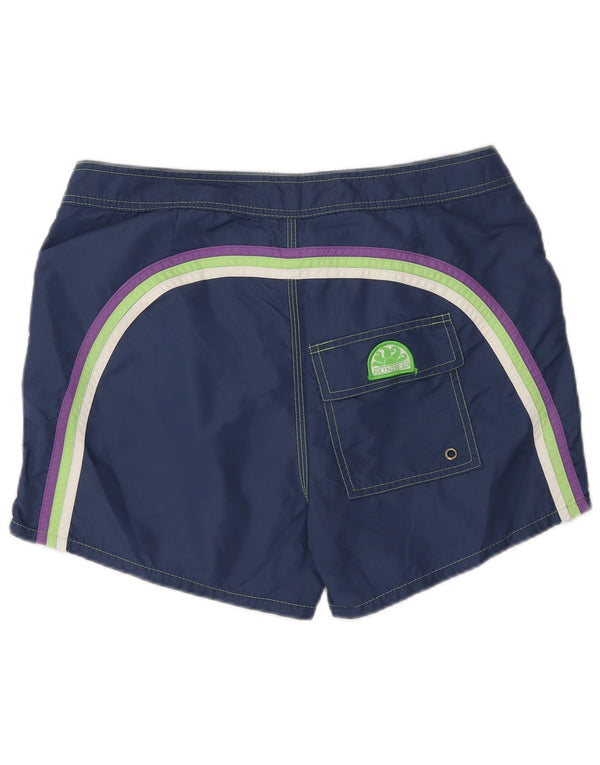 Sundek Herren-Badeshorts, mittelgroß, marineblaues Nylon