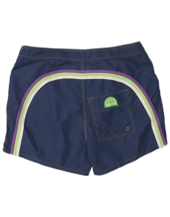 Sundek Herren-Badeshorts, mittelgroß, marineblaues Nylon