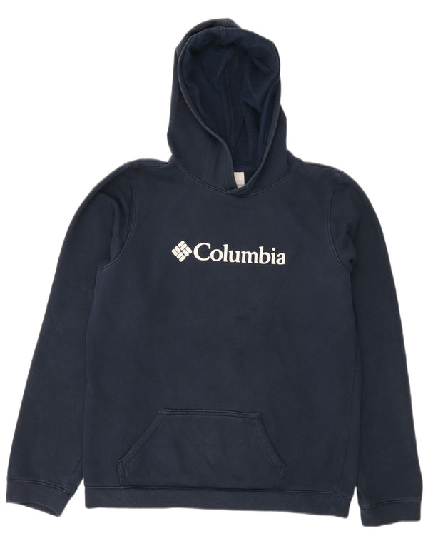 Columbia Boys Graphic Hoodie Jumper 13-14 Years XL Navy Blue
