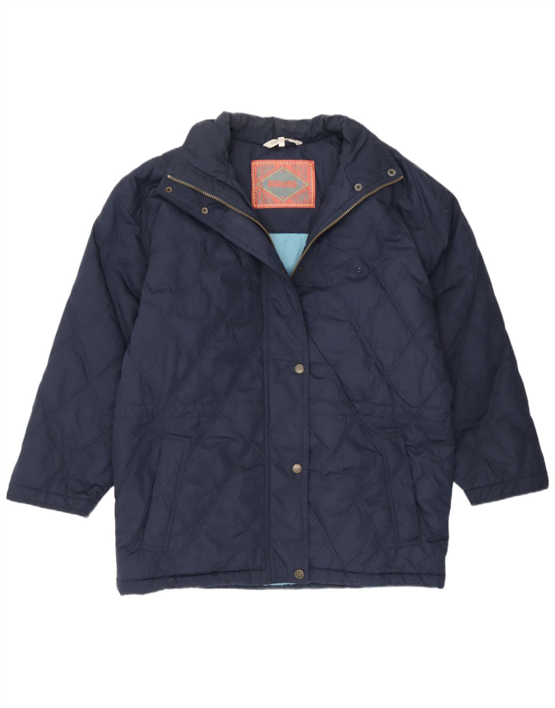 Brugi Womens Loose Fit Wattierte Jacke IT 44 Medium Navy Blue Polyamid