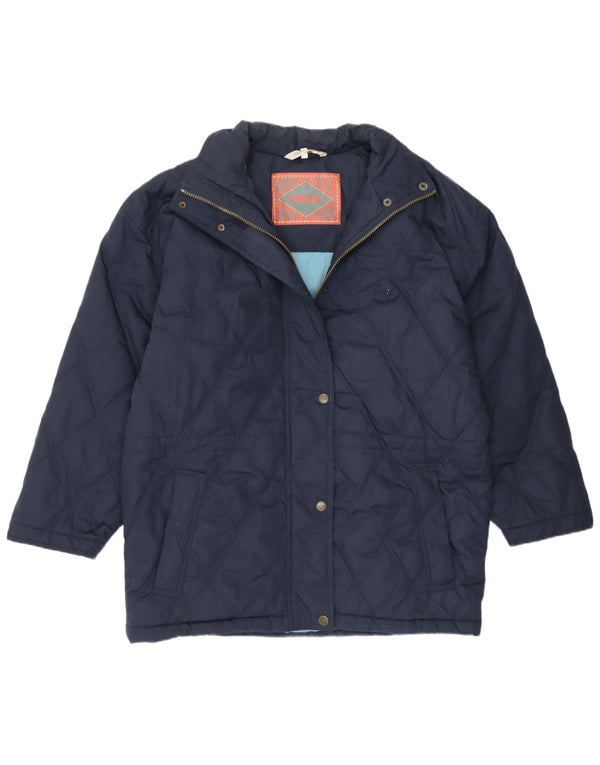 Brugi Womens Loose Fit Wattierte Jacke IT 44 Medium Navy Blue Polyamid