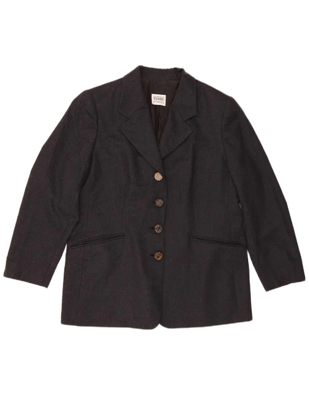 Ferre Damen-Blazerjacke mit 4 Knöpfen, UK 20 2XL, Grau meliert