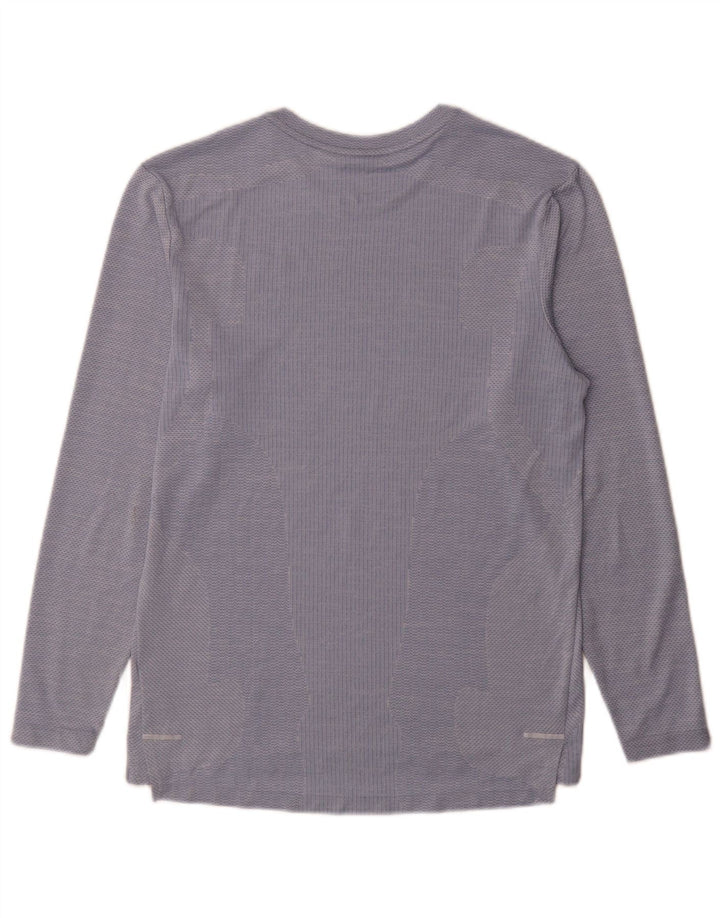Nike Herren Dri Fit Top Langarm Kleines blaues Nadelstreifen-Polyester
