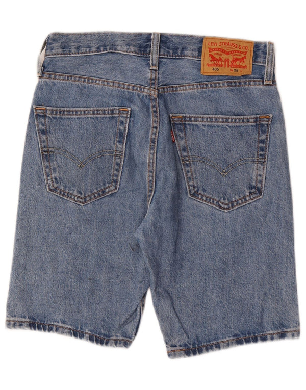 Levi's Herren 405 Standard Fit Denim Shorts W28 Small Blaue Baumwolle