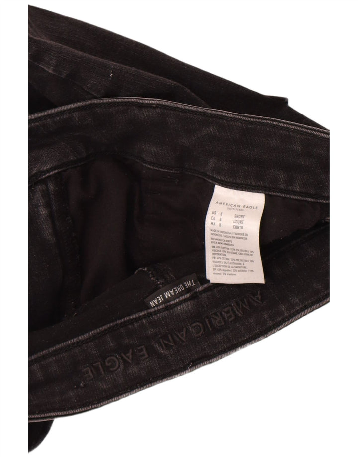 American Eagle Damen Skinny Jeans US 8 Medium W30 L26 Schwarze Baumwolle