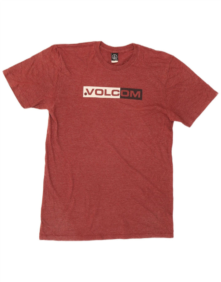 VOLCOM Herren-T-Shirt mit Grafik, mittelrote Baumwolle