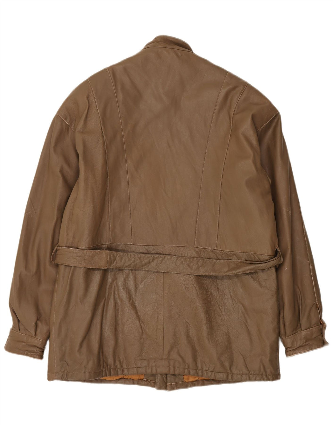 LIVERPOOL Herren Militärlederjacke IT 54 2XL Braunes Leder