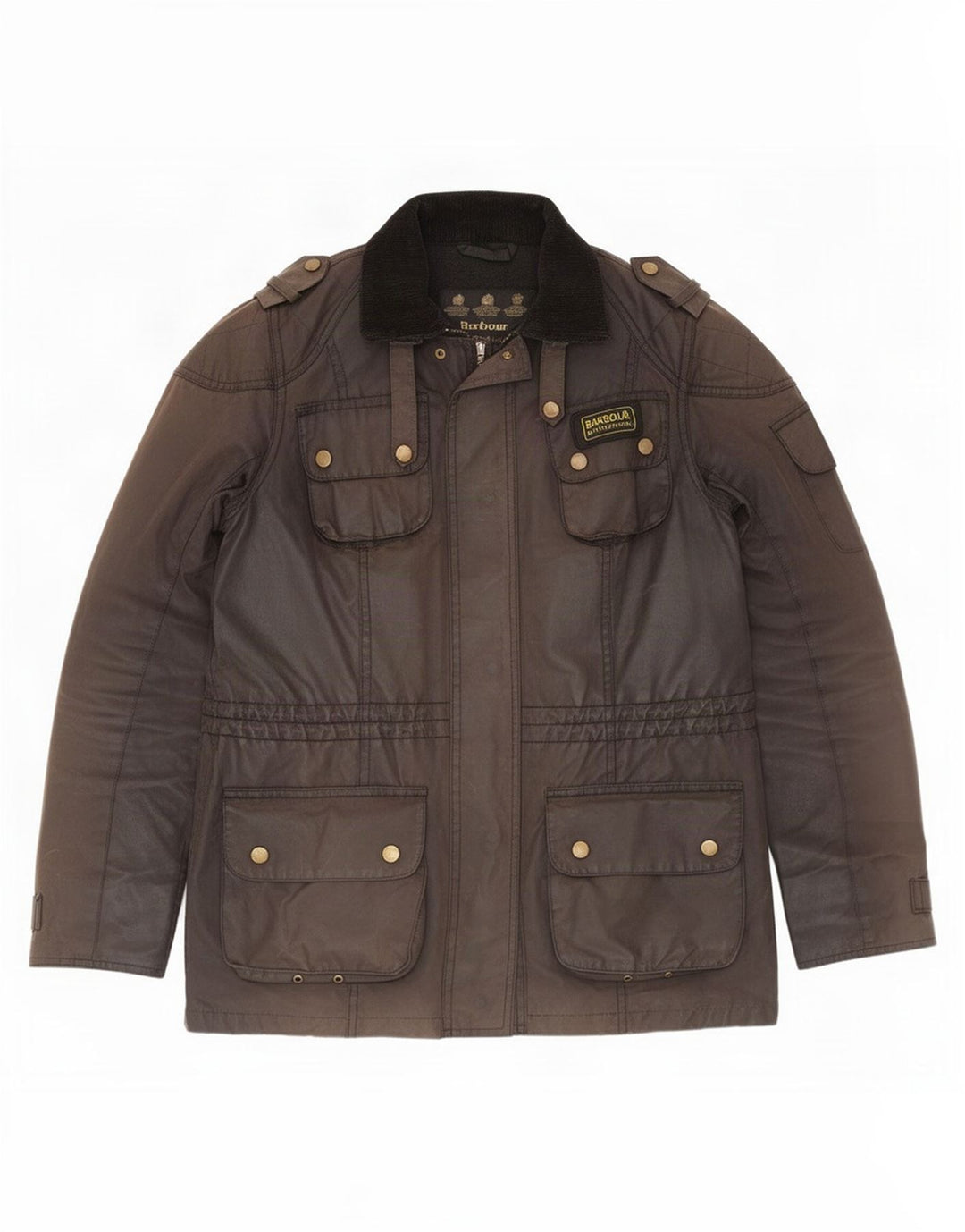 Barbour Damenjacke aus gewachster Baumwolle, UK 10, Größe S, Braun