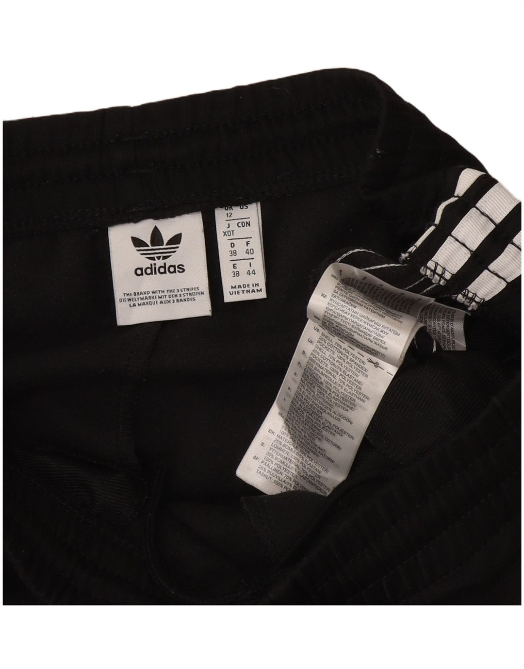 Adidas Damen Trainingshose UK 12 Medium Schwarz Polyester